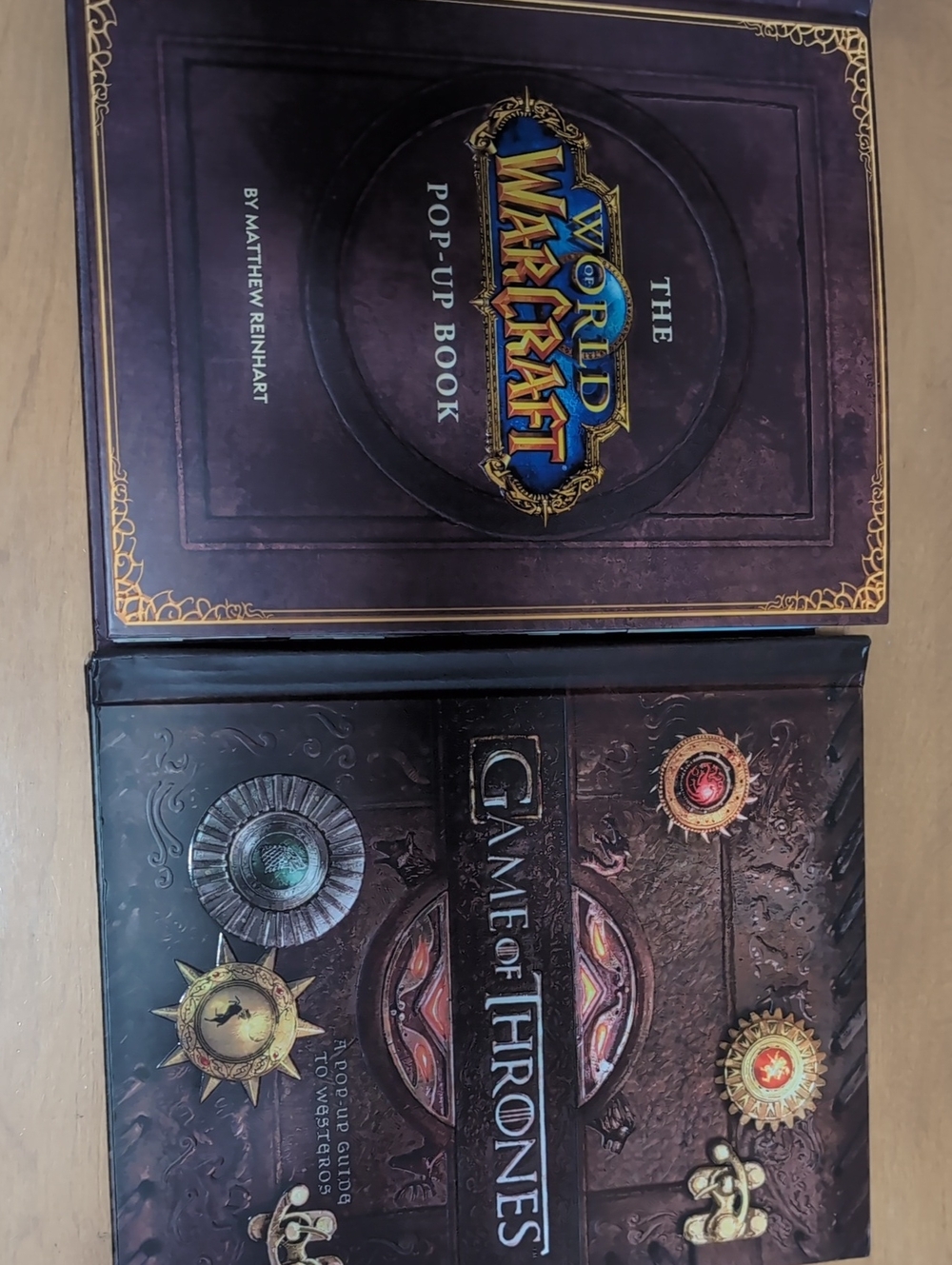 World Of Warcraft And Game Of Thrones Pop-Up Books